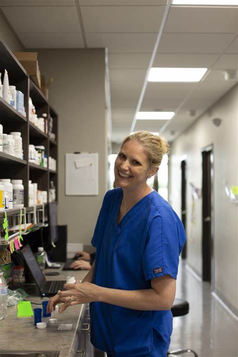 Tracy in pharmacy